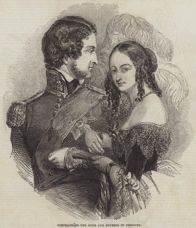 Portraits of Duke and Duchess of Nemours by Henry Anelay